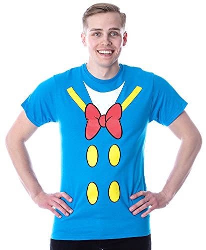 Disney Donald Duck Shirt Men's I Am Donald Costume Classic Cartoon Adult Licensed T-Shirt (X-Large) Turquoise