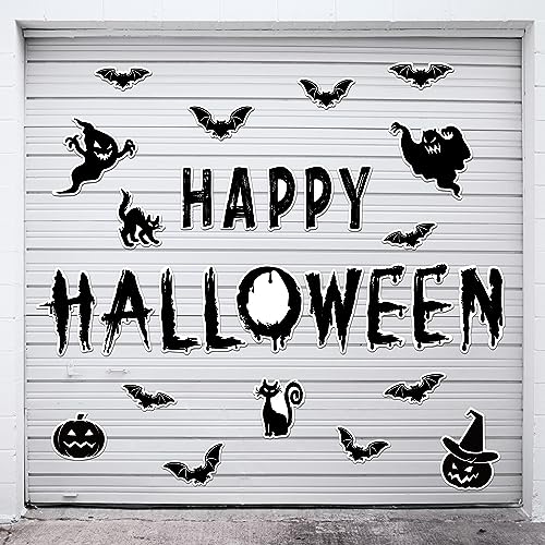 30pcs Halloween Garage Door Magnets, Magnetic Bats Halloween Garage Door Decorations Halloween Magnetic Decorations for Fridge Car Metal Door