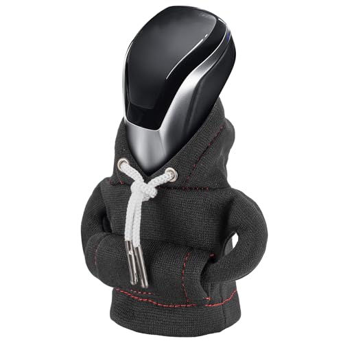 Gear Shift Hoodie, Upgraded Gear Shift Cover, Universal Car Shift Knob Hoodie, Mini Hoodie for Car Shifter, Automotive Interior Cute Gadgets, Halloween Car Accessories and Decorations