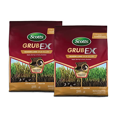 Scotts GrubEx1 Season Long Grub Killer Protects Lawns Up to 4 Months, 5,000 sq. ft., 14.35 lbs. (2-Pack)