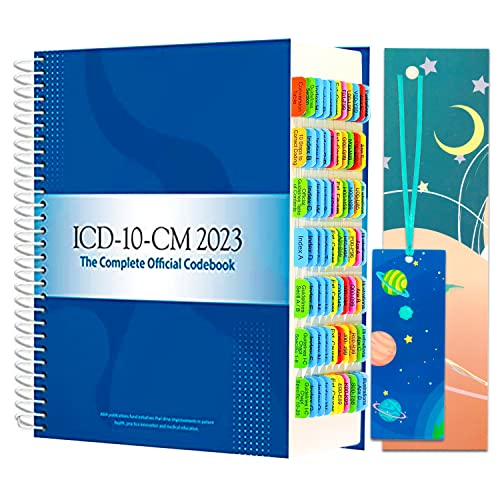 Tabs for ICD-10-CM 2023: The Complete Official Codebook, 96 Color-Coded and Laminated Tabs, with Page Markers and Alignment Guide & Bookmark (Book not Included)