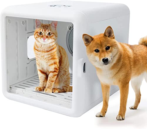 Docal Automatic Pet Dryer Box for Cats and Small Dogs, 65L Capacity with Smart Temperature Control and 360 Drying,Easy Drying, Quick Drying Pet Hair in All Directions, Adjustable Temperature