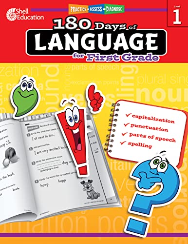 180 Days of Language for First Grade  Build Grammar Skills and Boost Reading Comprehension Skills with this 1st Grade Workbook (180 Days of Practice)