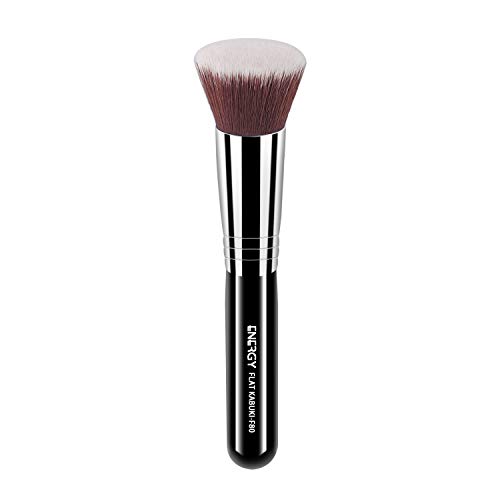ENERGY Foundation Brush Angled Flat Top Kabuki Makeup Brush Premium Liquid Foundation Brush for Face Perfect for Liquid,Cream,Blending,Concealer,Bronzer,Powder with Dense Synthetic Bristles