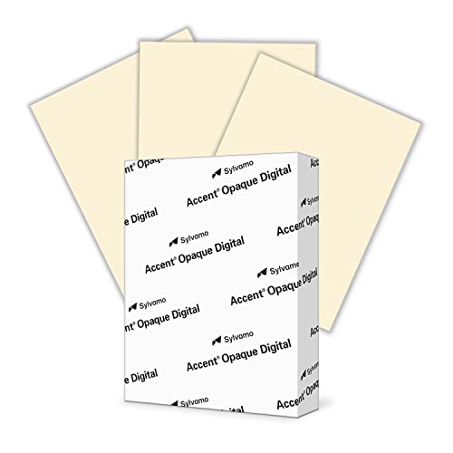 Accent Opaque Cream Printer Paper, 8.5 x 11 28lb Bond/70lb Text Copy Paper  500 Sheets (1 Ream)  Premium Computer Paper with Smooth Finish  97 Bright, 104gsm  Warm White Copy Paper  188176R