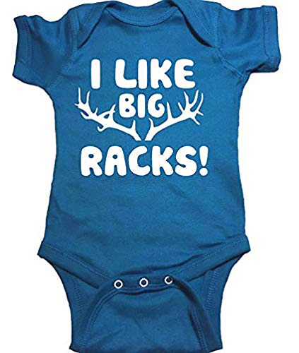 I Like Big Racks Country Baby Romper for Boys Funny - Royal Blue Newborn