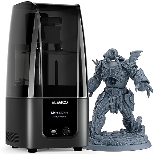 ELEGOO Mars 4 Ultra MSLA 3D Printer, Desktop Resin 3D Printer with 7-Inch 9K Monochrome LCD,Wi-Fi Connectivity,Effortless Leveling System,ACF Release Liner Film,Printing Size of 6.04x3.06x6.5 Inches