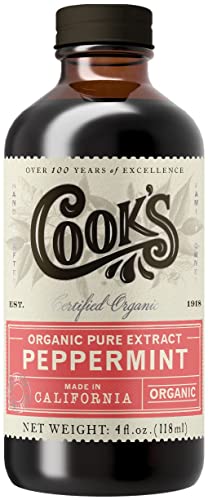 Cook's, Organic Peppermint Extract, Premium Peppermint Oil, Crafted in the USA, 4 oz