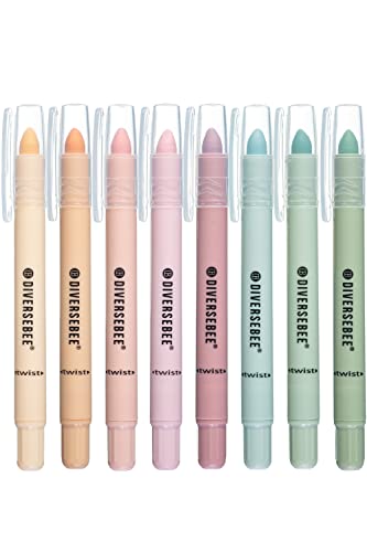 DIVERSEBEE Bible Highlighters and Pens No Bleed, 8 Pack Assorted Colors Gel Highlighters Set, Bible Markers, Cute Bible Study Journaling School Supplies, Bible Accessories (Pastel)