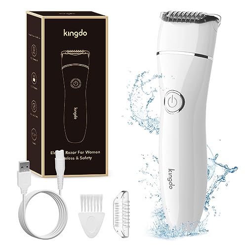 3 Gears Electric Razors for Women, USB Rechargeable Electric Shaver for Sensitive Skin, IPX7 Waterproof Wet Dry Epilator for Women, Bikini Trimmer for Women Pubic Hair, Face, Legs, Arms, Underarms