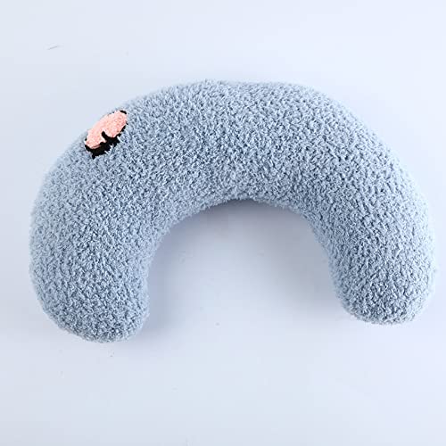 Calming Pillow for Dogs, Soft Dog Bed Pillows Pet Neck Pillow, Dog Calming Pillow for Small Dogs Ultra Soft Fluffy Pet Calming Toy Half Donut Cuddler (A)