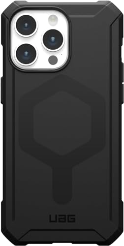 URBAN ARMOR GEAR UAG Case Compatible with iPhone 15 Pro Max Case 6.7" Essential Armor Black Built-in Magnet Compatible with MagSafe Charging Rugged Military Grade Dropproof Protective Cover