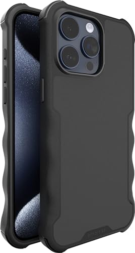 Smartish iPhone 15 Pro Max Protective Case - Gripzilla Compatible with MagSafe [Rugged + Tough] Heavy Duty Armored Slim Cover with Drop Protection - Black Tie Affair
