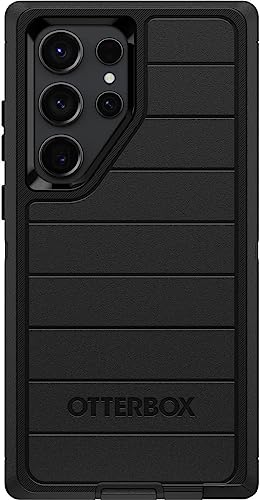 OtterBox Galaxy S23 Ultra (Only) - Defender Series Case - Black, Rugged & Durable - with Port Protection - Case Only - Microbial Defense Protection - Non-Retail Packaging