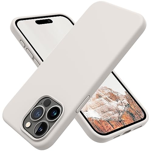 OTOFLY Compatible with iPhone 15 Pro Max Case, Silicone Shockproof Slim Thin Phone Case for iPhone 15 ProMax Case(6.7 inch), (Stone)