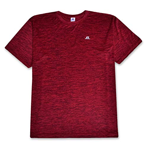 Russell Athletic Moisture Wicking Shirts Big and Tall  Dry Fit Big and Tall Red Heather