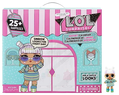 L.O.L. Surprise! Advent Calendar w/ 25+ Surprises, Accessories, Interactive Packaging, Holiday Advent Calendar, Mix&Match Outfits, Shoes, Accessories, Limited Edition Doll, Collectible, Girls Gift 4+