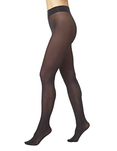 HUE Womens Opaque Sheer to Waist Tights, Black, 5