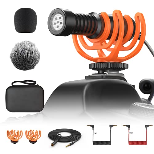 Camera Microphone, Shotgun Microphone Professional Super Cardioid Video Microphone with 10ft Extension Cable, Perfect for iPhone, Android Smartphones, Canon EOS, Nikon DSLR Cameras and Camcorders