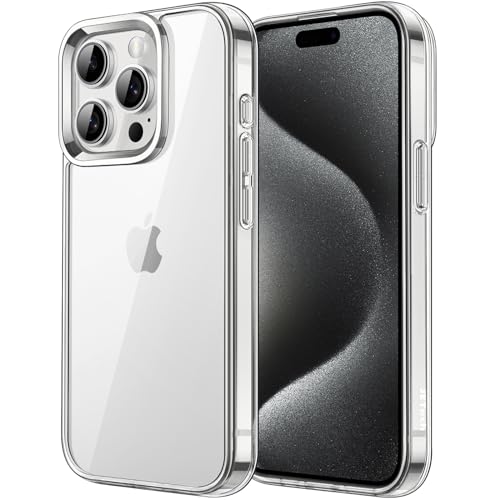 JETech Case for iPhone 15 Pro Max 6.7-Inch, Non-Yellowing Shockproof Phone Bumper Cover, Anti-Scratch Clear Back (Clear)