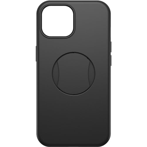 OtterBox iPhone 15, iPhone 14, and iPhone 13 OtterGrip Symmetry Series Case - BLACK, built-in grip, sleek case, snaps to MagSafe, raised edges protect camera & screen