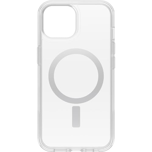 OtterBox iPhone 15, iPhone 14, and iPhone 13 Symmetry Series Clear Case - (Clear), snaps to MagSafe, ultra-sleek, raised edges protect camera & screen (ships in polybag)