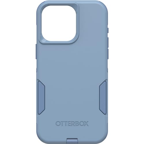 OtterBox iPhone 15 Pro MAX (Only) Commuter Series Case - CRISP DENIM (Blue), slim & tough, pocket-friendly, with port protection