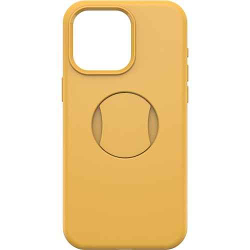 OtterBox iPhone 15 Pro MAX (Only) OtterGrip Symmetry Series Case - ASPEN GLEAM (Orange), built-in grip, sleek case, snaps to MagSafe, raised edges protect camera & screen