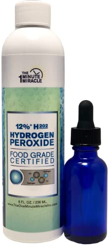 12% Hydrogen Peroxide Medical Food Grade - Recommended by: The One Minute Cure Book - The One Minute Miracle is Choice by Professional, Alternative Medicine, and Homeopathic Communities.