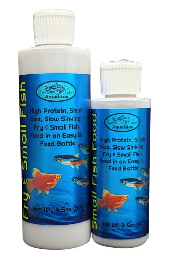 Invert Aquatics Fry & Small Fish Food - Easy to Feed Squeeze Bottle - Powder Food for Baby Fish, Small Fish & Others! (2.5oz)