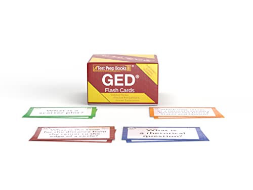 GED Study Cards 2023-2024: GED Test Prep and Practice Questions for All Subjects [2nd Edition]