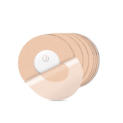 25Pack Freestyle Bandage for Libre 3 Sensor Covers Waterproof 14 Days Overpatch Tape CGM Adhesive Patches Without Hole, Beige