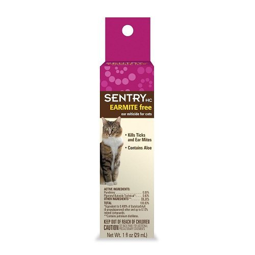 SentryHC Earmite Free Ear Miticide for Cats