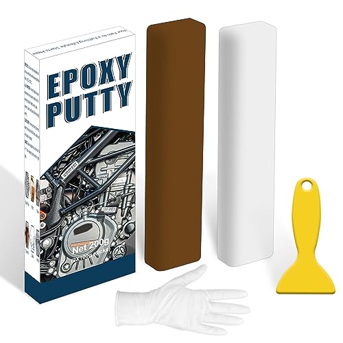 Epoxy Putty, 200g Epoxy Wood Filler, 2 Part Epoxy Metal Putty, Plastic, Glass, Ceramic Sink Crack Repair for Fast Repair and Bonding, Heat Resistant & Waterproof (Brown)