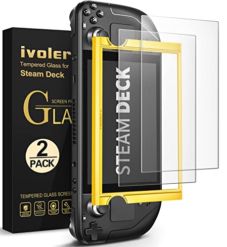 ivoler [2 Pack Screen Protector Matte Tempered Glass for Steam Deck 7 inch 2022, Matte Anti Glare Screen Protector with [Alignment Frame] Anti-Scratch Full Coverage Guard for Valve Steam Deck