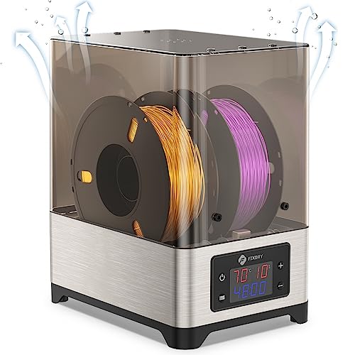 FIXDRY 3D Printer Filament Dryer with Fan,Adjustable Temp & Humidity Sensor,110W PTC Dehydrator Dry Box,2 Spool Compatible with PLA Nylon TPU PETG 1.75mm 2.85mm 3.00mm