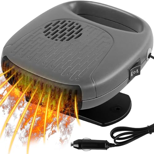 Car Heater Portable 12V Quick Heating Defogging Defroster That Plugs Into Cigarette Lighter 2 in1 Adjustable Heating Fan/Cooling Fan