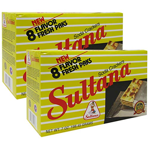 SULTANA - Puerto Rico's Famous Soda Crackers by Royal Borinquen - 7 oz Box (Count of 2)