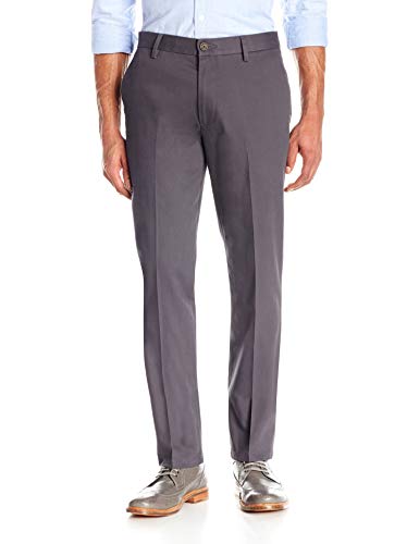 Goodthreads Men's Slim-Fit Wrinkle-Free Comfort Stretch Dress Chino Pant, Grey, 34W x 32L