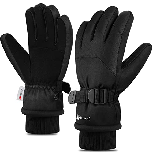 ALISXM Ski & Snow Winter Gloves,Winter Warm Touchscreen Snowboard Gloves for Men & Women for Winter Running, Cycling, Driving(Adjustable)