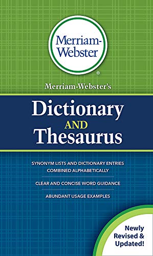 Merriam-Webster's Dictionary and Thesaurus, Newest Edition, Trade Paperback