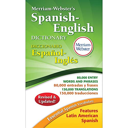 Merriam-Webster Spanish-English Dictionary Printed Book