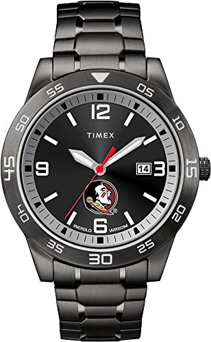Timex Tribute Men's Collegiate Acclaim 42mm Watch  Florida State Seminoles with Black Stainless Steel Expansion Band
