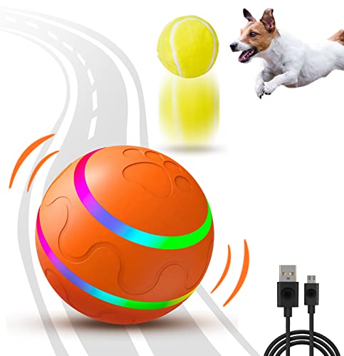 PetDroid Interactive Dog Ball Toy,Durable Motion Activated Automatic Rolling Ball Toys for Puppy/Small/Medium Dogs,USB Rechargeable