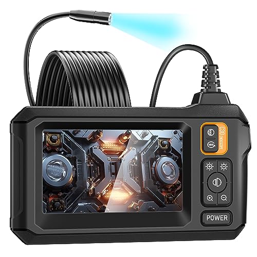 GOLDEGGS Borescope,4.3Industrial Endoscope Camera with Light,1080P HD Inspection Camera,IP67 Waterproof Handheld Sewer Snake Camera with 9 LED Lights,Scope Camera for Home/Pipe/Automotive(16.4FT)