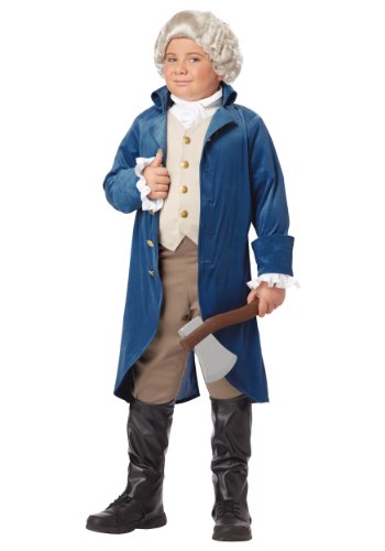 Boys George Washington Costume - XL Blue