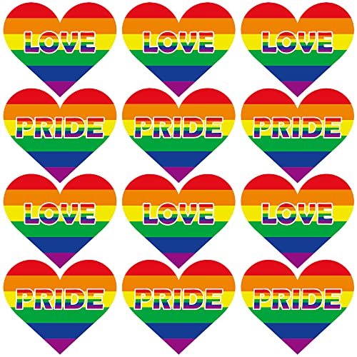 Lucleag 360 PCS Love is Love Rainbow Stickers, LGBTQ Pride Stickers Heart Stickers Gay Pride Stickers for Gifts Candy Envelope Seals Stickers LGBT Party Favors Supplies Decorations