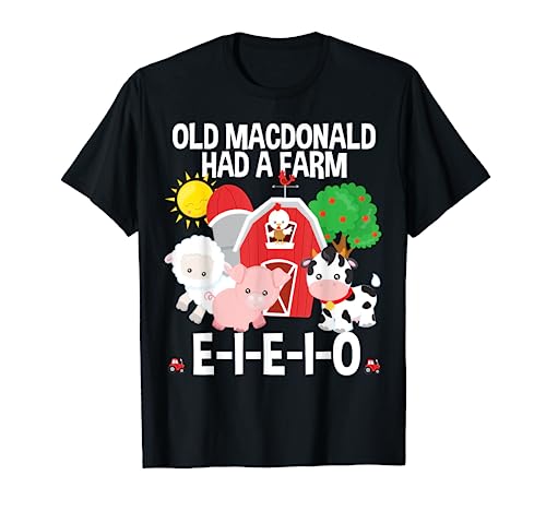 Toddler Kids Old MacDonald Had a Farm E-I-E-I-O Nursery Song T-Shirt