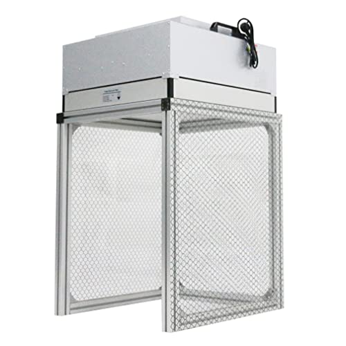 INTSUPERMAI Vertical Laminar Flow Hood Air Flow Clean Bench with HEPA Filter for for Class 100 Aluminum Fan Dust Free Room Workshop 23.623.629.1inch 110V