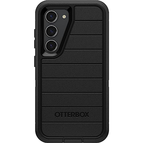 OtterBox Galaxy S23 (Only) - Defender Series Case - Black, Rugged & Durable - with Port Protection - Case Only - Microbial Defense Protection - Non-Retail Packaging